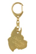Miniatyrbild 9 av 10: Great Dane I - nyckelring och halsband med en hund i en låda, högkvalitativ guldpläterad produkt, Art-Dog varumärke