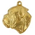 Miniatyrbild 4 av 10: Bullmastiff, Bulmastiff - nyckelring och halsband med en hund i en låda, högkvalitativ guldpläterad produkt, Art-Dog varumärke