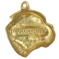 Miniatyrbild 5 av 10: Bullmastiff, Bulmastiff - nyckelring och halsband med en hund i en låda, högkvalitativ guldpläterad produkt, Art-Dog varumärke