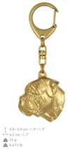 Miniatyrbild 10 av 10: Bullmastiff, Bulmastiff - nyckelring och halsband med en hund i en låda, högkvalitativ guldpläterad produkt, Art-Dog varumärke