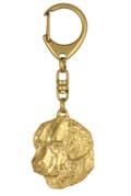 Miniatyrbild 8 av 10: Golden Retriever - nyckelring och halsband med en hund i en låda, högkvalitativ guldpläterad produkt, Art-Dog varumärke