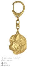 Miniatyrbild 10 av 10: Golden Retriever - nyckelring och halsband med en hund i en låda, högkvalitativ guldpläterad produkt, Art-Dog varumärke