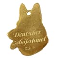 Miniatyrbillede 5 af 10: Schæferhund, Alsace - nøglering og halskæde med hund i æske, højkvalitets guldbelagt produkt, Art-Dog brand