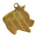 Miniatyrbild 5 av 10: American Staffordshire terrier, Amstaff, Amstaf I - nyckelring och halsband med hund i låda, högkvalitativ guldpläterad produkt, Art-Dog varumärke