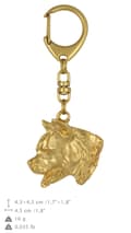 Miniatyrbild 10 av 10: American Staffordshire terrier, Amstaff, Amstaf I - nyckelring och halsband med hund i låda, högkvalitativ guldpläterad produkt, Art-Dog varumärke
