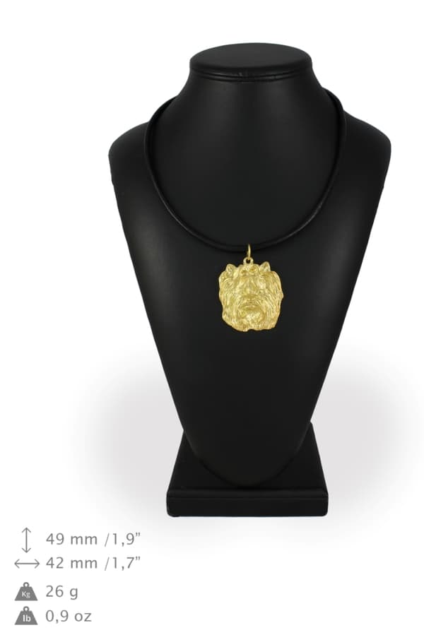 Yorkshire Terrier, York, York, Yorkie I - nyckelring och halsband med en hund i en låda, högkvalitativ guldpläterad produkt, Art-Dog varumärke