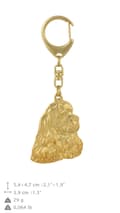 Miniatyrbild 10 av 10: American Cocker Spaniel - nyckelring och halsband med en hund i en låda, högkvalitativ guldpläterad produkt, Art-Dog varumärke