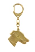 Miniatyrbillede 9 af 10: Greyhound, engelsk Greyhound - nøglering og halskæde med en hund i æske, højkvalitets guldbelagt produkt, Art-Dog brand