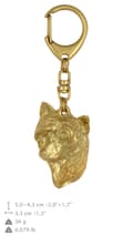 Miniatyrbild 10 av 10: Chinese Crested Dog - nyckelring och halsband med en hund i en låda, högkvalitativ guldpläterad produkt, Art-Dog varumärke