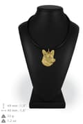 Miniatyrbild 7 av 10: Cardigan Welsh Corgi - nyckelring och halsband med en hund i en låda, högkvalitativ guldpläterad produkt, Art-Dog varumärke