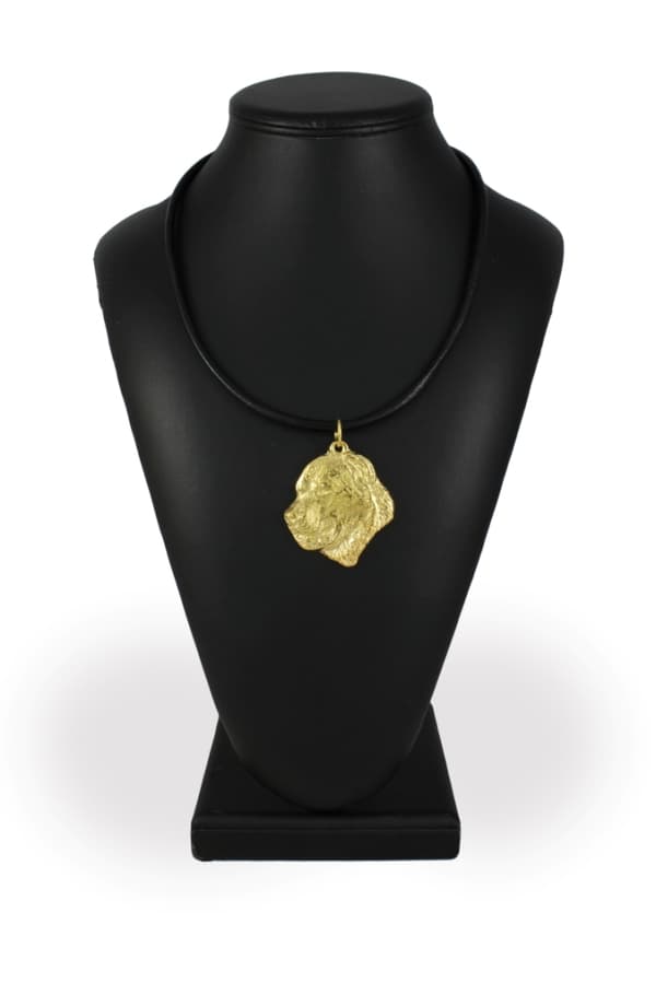 Central Asian Shepherd Dog - nyckelring och halsband med en hund i en låda, högkvalitativ guldpläterad produkt, Art-Dog varumärke