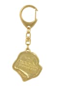 Miniatyrbild 9 av 10: Central Asian Shepherd Dog - nyckelring och halsband med en hund i en låda, högkvalitativ guldpläterad produkt, Art-Dog varumärke