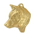 Miniatyrbild 4 av 10: Shiba Inu - nyckelring och halsband med en hund i en låda, högkvalitativ guldpläterad produkt, Art-Dog varumärke