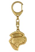 Miniatyrbild 9 av 10: Border Terrier - nyckelring och halsband med en hund i en låda, högkvalitativ guldpläterad produkt, Art-Dog varumärke