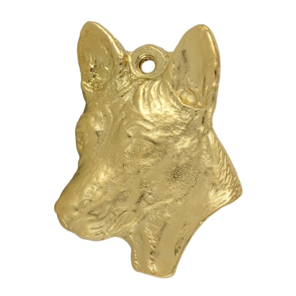 Basenji, Basenji, Congo Dog - nyckelring och halsband med en hund i en låda, högkvalitativ guldpläterad produkt, Art-Dog varumärke