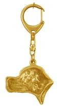 Miniatyrbild 9 av 10: Pointer - nyckelring och halsband med en hund i en låda, högkvalitativ guldpläterad produkt, Art-Dog varumärke