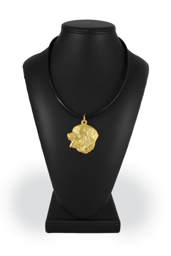 Berner Sennenhund, Berner Sennenhund - nyckelring och halsband med hund i låda, högkvalitativ guldpläterad produkt, Art-Dog varumärke