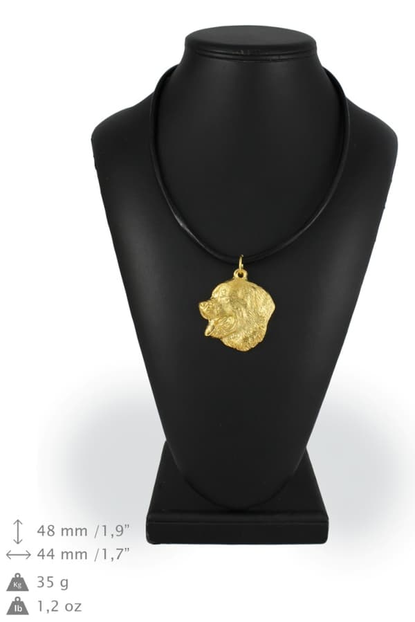 Berner Sennenhund, Berner Sennenhund - nyckelring och halsband med hund i låda, högkvalitativ guldpläterad produkt, Art-Dog varumärke