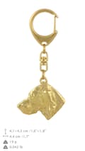 Miniatyrbild 10 av 10: Vizsla, ungerska Vizsla - nyckelring och halsband med en hund i en låda, högkvalitativ guldpläterad produkt, Art-Dog varumärke