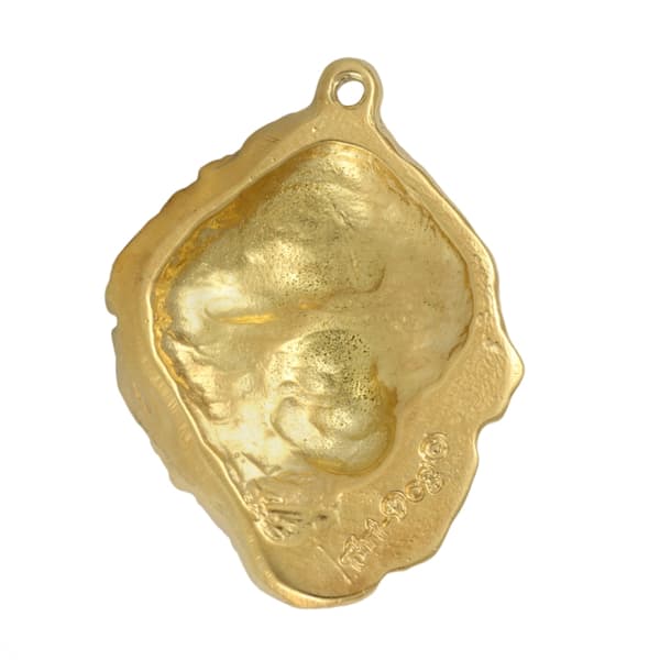 Tibetansk Mastiff, Tibetansk Grand Danois - nyckelring och halsband med en hund i en låda, högkvalitativ guldpläterad produkt, Art-Dog varumärke