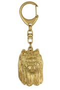 Miniatyrbild 8 av 10: Yorkshire Terrier, York, York, Yorkie III - nyckelring och halsband med en hund i en låda, högkvalitativ guldpläterad produkt, Art-Dog varumärke
