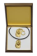Miniatyrbild 2 av 10: Yorkshire Terrier, York, York, Yorkie III - nyckelring och halsband med en hund i en låda, högkvalitativ guldpläterad produkt, Art-Dog varumärke