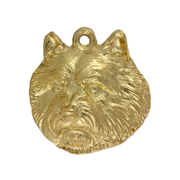 Norwich Terrier - nøglering og halskæde med en hund i æske, højkvalitets guldbelagt produkt, Art-Dog brand