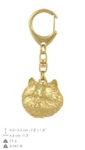 Miniatyrbillede 10 af 10: Norwich Terrier - nøglering og halskæde med en hund i æske, højkvalitets guldbelagt produkt, Art-Dog brand