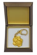 Miniatyrbillede 2 af 10: Tosa Inu, Tosa-inu, Japanese Mastiff - nøglering og halskæde med en hund i æske, højkvalitets guldbelagt produkt, Art-Dog brand