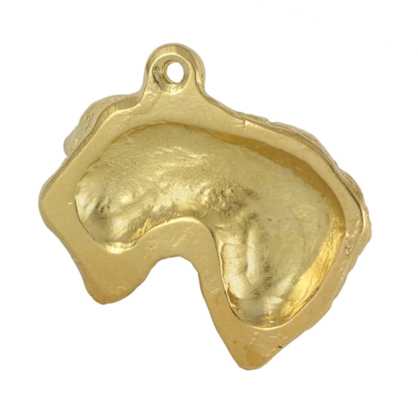 Czech Terrier, Cesky Terrier - nyckelring och halsband med en hund i en låda, högkvalitativ guldpläterad produkt, Art-Dog varumärke