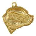 Miniatyrbild 5 av 10: Staffordshire Bull Terrier, Staffik, Staffi III - nyckelring och halsband med en hund i låda, högkvalitativ guldpläterad produkt, Art-Dog varumärke