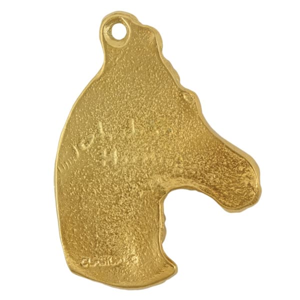 Araberhest - nøglering og halskæde med hest i æske, højkvalitets guldbelagt produkt, Art-Dog brand