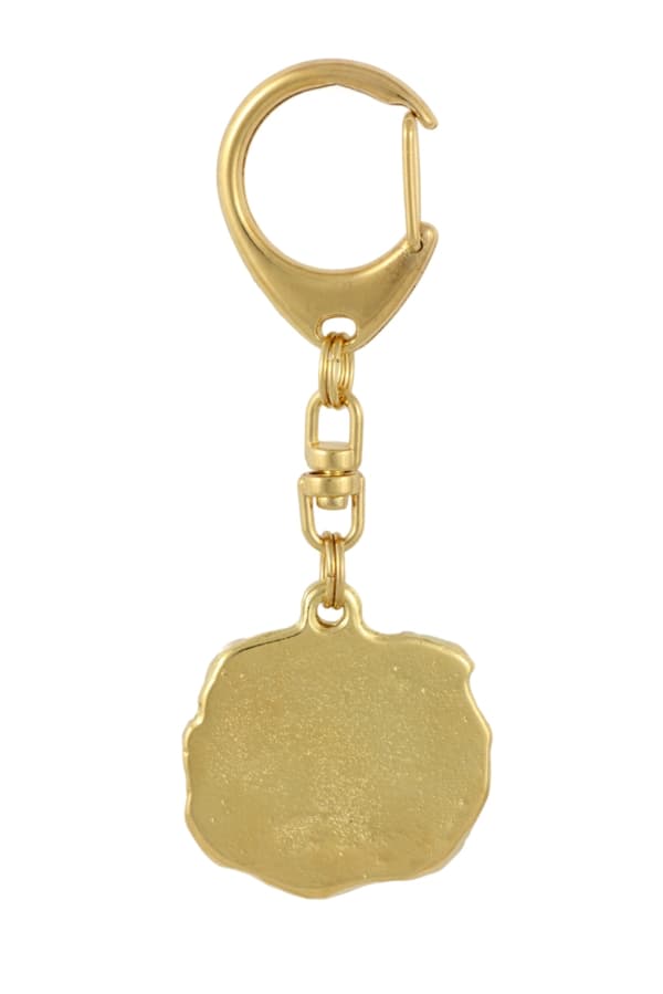 Katt - nyckelring och halsband med en katt i en låda, högkvalitativ guldpläterad produkt, Art-Dog varumärke