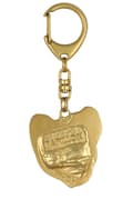 Miniatyrbild 9 av 10: Papillon, Continental Spaniel - nyckelring och halsband med en hund i en låda, högkvalitativ guldpläterad produkt, Art-Dog varumärke