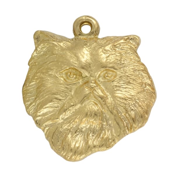 Perserkatt - nyckelring och halsband med en katt i låda, högkvalitativ guldpläterad produkt, Art-Dog varumärke