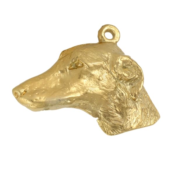 African Greyhound, Azawakh - nyckelring och halsband med en hund i en låda, högkvalitativ guldpläterad produkt, Art-Dog varumärke