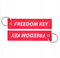 Miniatyrbild 3 av 6: FREEDOM KEY rött nyckelringhänge för nycklar Originalpresent