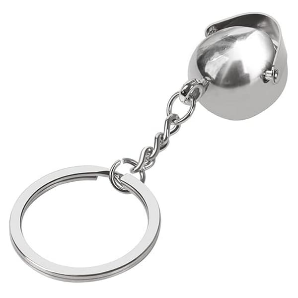 HJÄLM SILVER METALL nyckelring hänge | Originalgåva