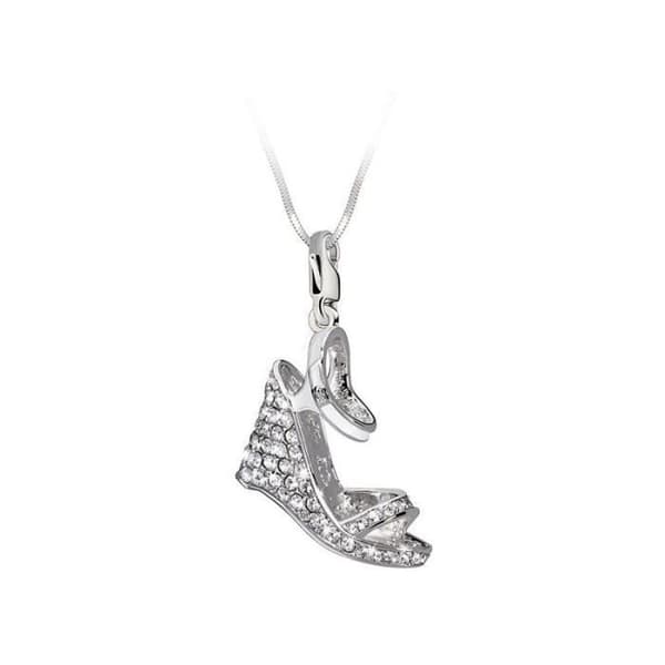 Charm länk - Glamour - GS2-00 - Silver - Vit - 4 cm