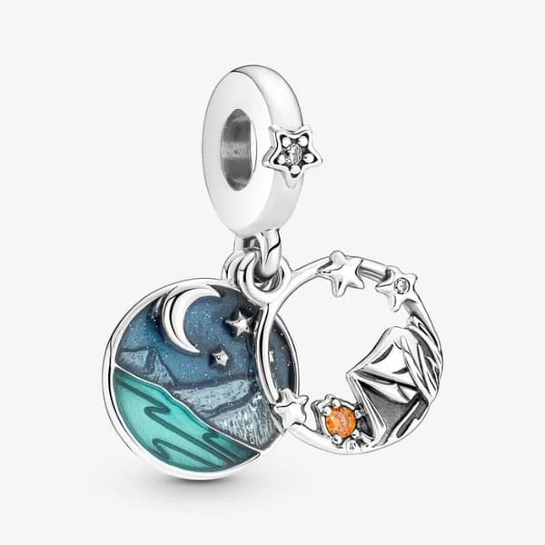 Pandora Camping och Night Sky Double Dingle Charm