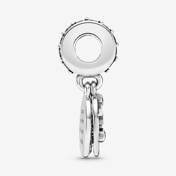 Blue Night Sky Crescent Moon & Stars Dingle Charm