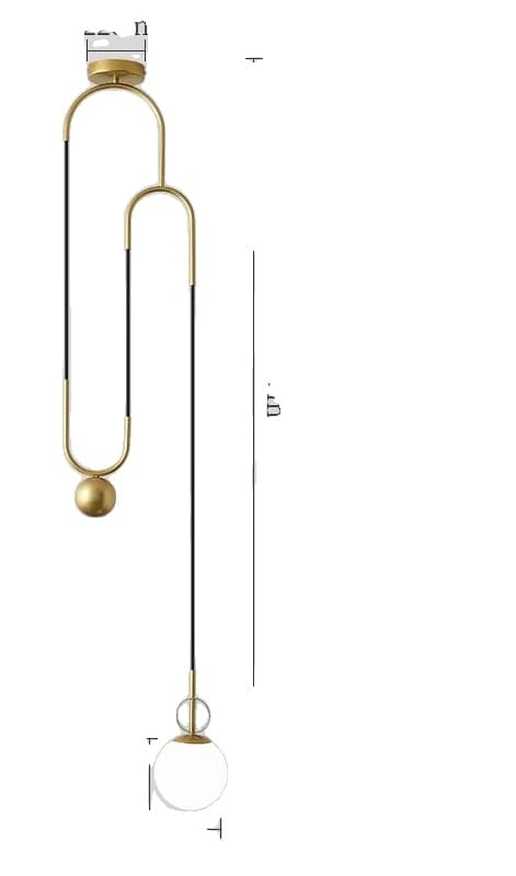 Moderne LED Pendellampe, Justerbar Højde 118-220 cm, Stilfuld Sort Guld Finish,Guld kold hvid
