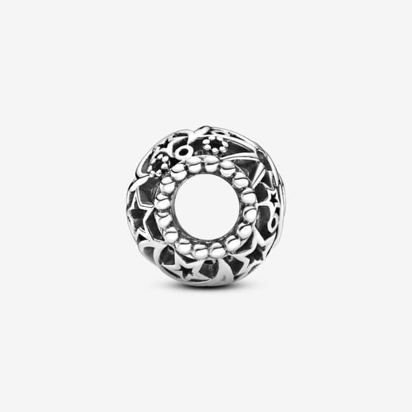Harjakattoinen Sun, Moon & Stars Charm