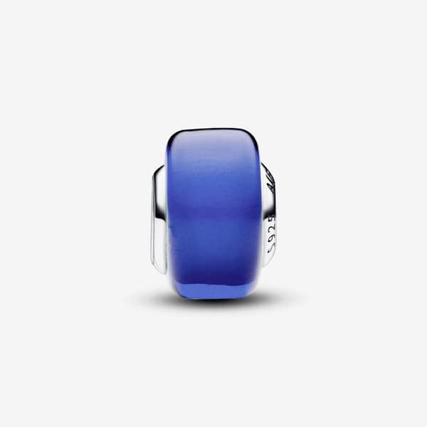 Pandora blå Mini Murano glasberlock
