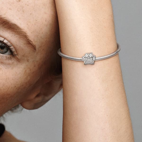 Pandora Paw silverberlock med cubic zirconia