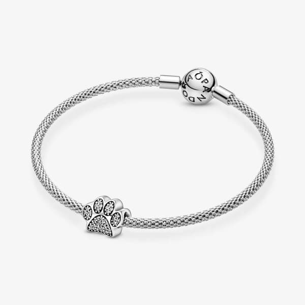 Pandora Paw silverberlock med cubic zirconia