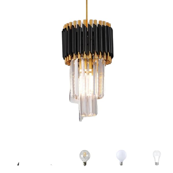 Modern taklampa, justerbar höjd, energieffektiv LED,svart