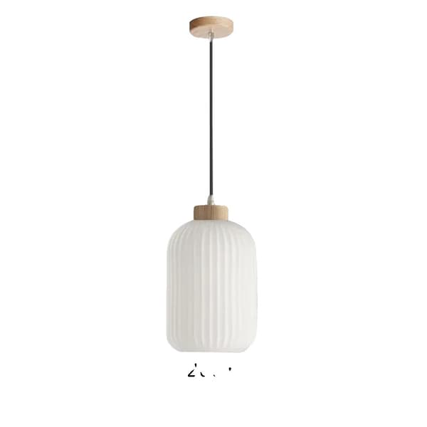 Nordisk Glas Pendellampe, Flere Størrelsesmuligheder, E27 Lyskilde,Med lyskilde, A -Di20 x H41cm