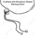 Miniatyrbild 2 av 4: TD® S925 sterlingsilver armring glänsande vit diamant infällbart armband Allergivänlig alla hjärtans dag present