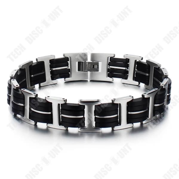 TD® Män Svart kolfiberarmband Primärfärg Titanstål Armband Pojkvän Födelsedagspresent